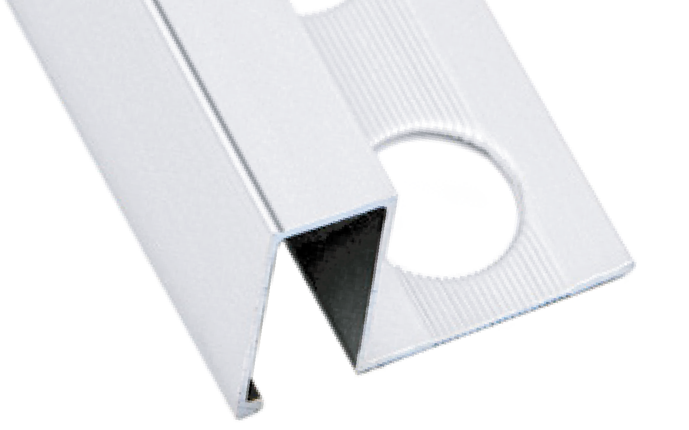 LISTELO DE ALUMINO CUADRADO BLANCO MATE