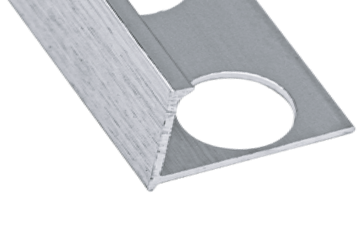 PERFIL ALUMINIO L PLATA LIJA (CEPILLADO)